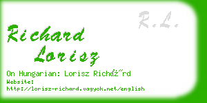 richard lorisz business card